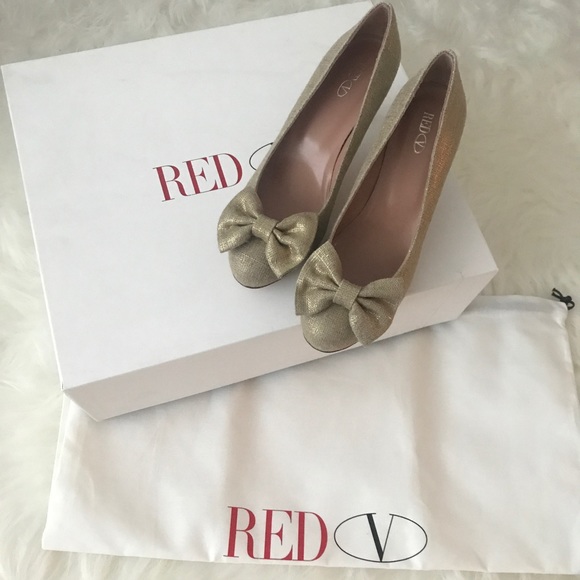 Red Valentino metallic bow-embellished pumps🌸 - Picture 6 of 6